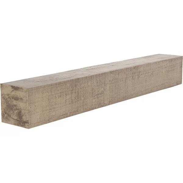 Rough Cedar Faux Wood Fireplace Mantel, Aged Pine, 8